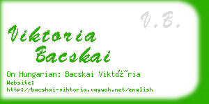 viktoria bacskai business card